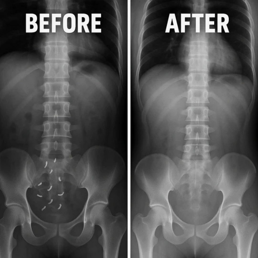 X-ray comparison before and after of a spinal area  | Paracura